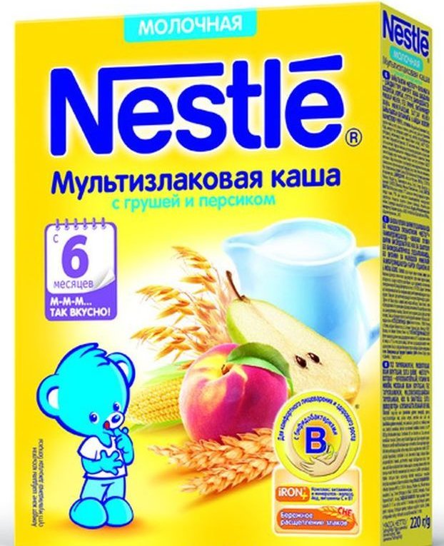 Каш - NESTLE №6 Milk Multigrain, Pear &amp;apple