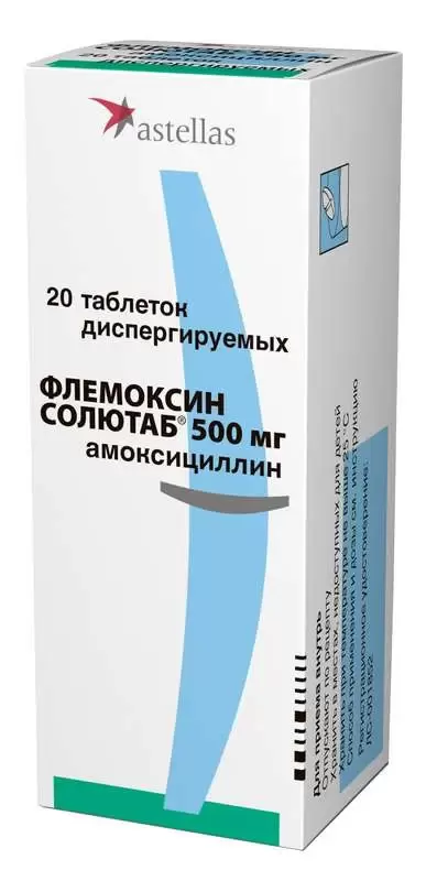 Флемоксин солютаб 500мг №20 | Цахим ЭХНБ