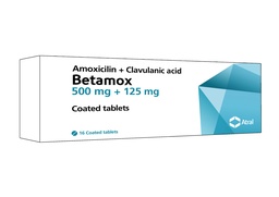 [0102111] Бетамокс (Амоксициллин + Клавуланы хүчил) 625мг №16 - DSEABI